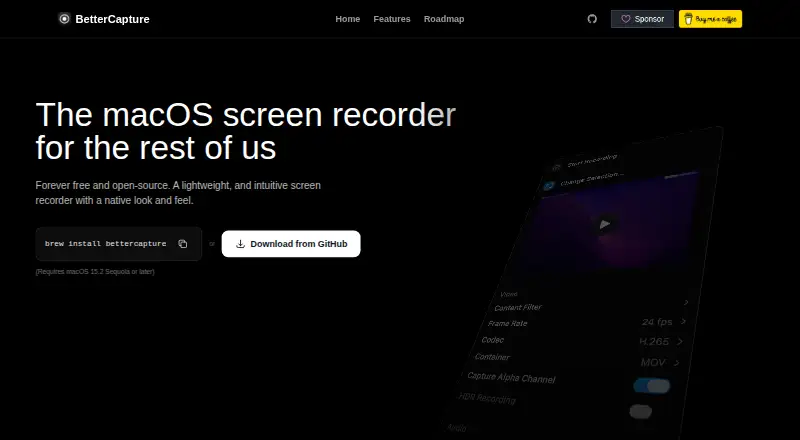 BetterCapture's own site