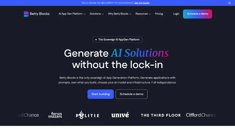 Betty Blocks's own site