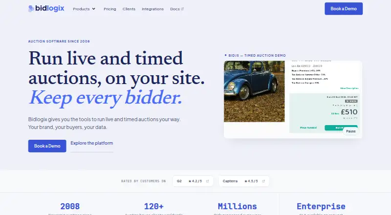Bidlogix's own site
