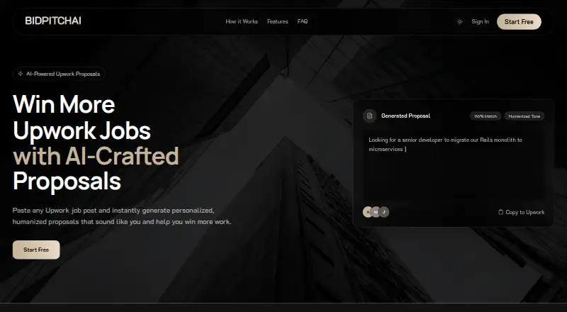 BidPitch AI's own site