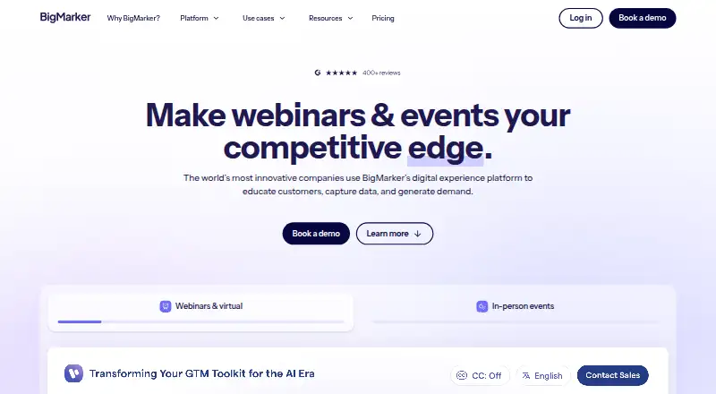 BigMarker's own site