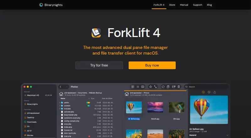 ForkLift's own site