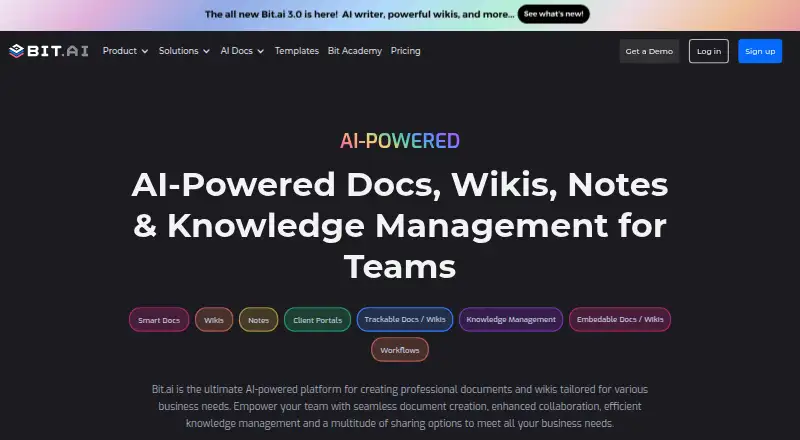 Bit.ai's own site