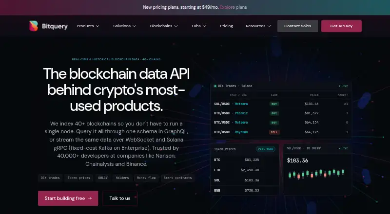 Bitquery's own site