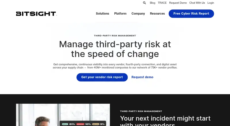 Bitsight Third-Party Risk Management's own site