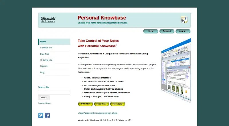 Personal Knowbase's own site