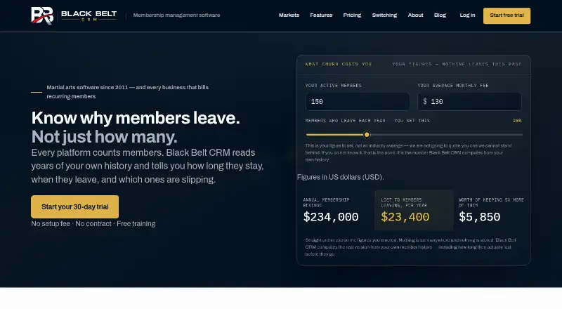 Black Belt CRM's own site