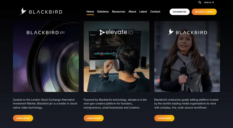 Blackbird's own site