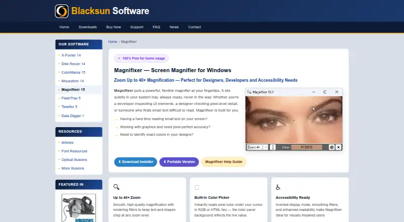 Magnifixer's own site