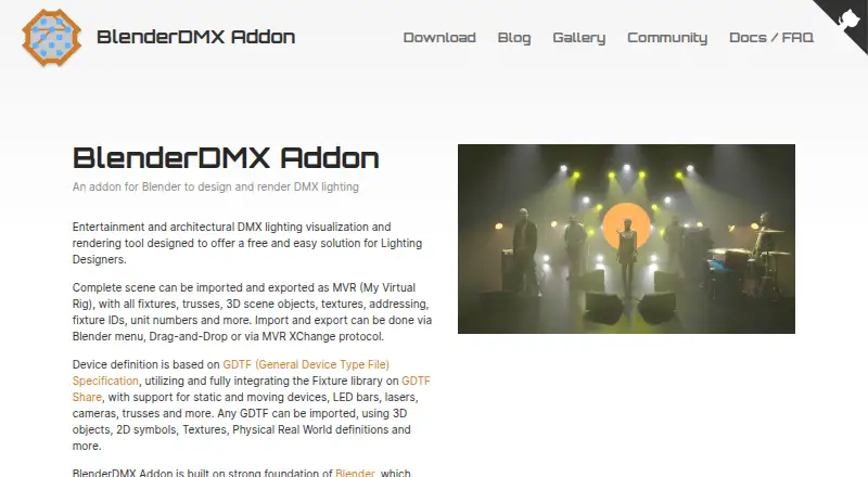 BlenderDMX's own site