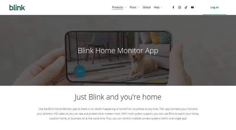 Blink Home Monitor's own site