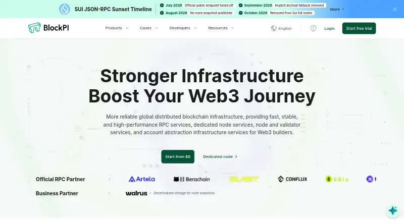 BlockPI Network's own site
