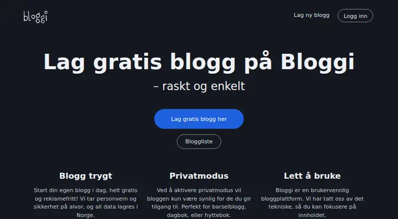 Bloggi's own site