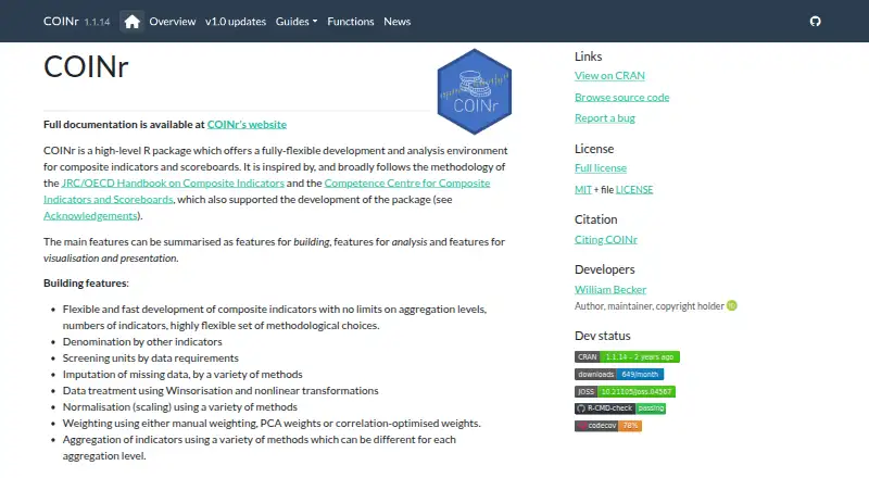 COINr's own site