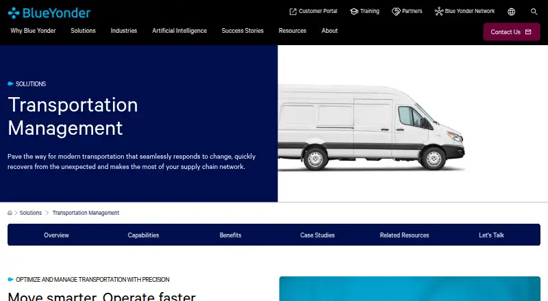 Blue Yonder Transportation Management's own site