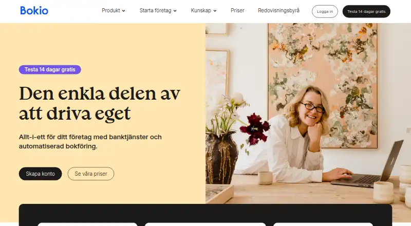 Bokio's own site
