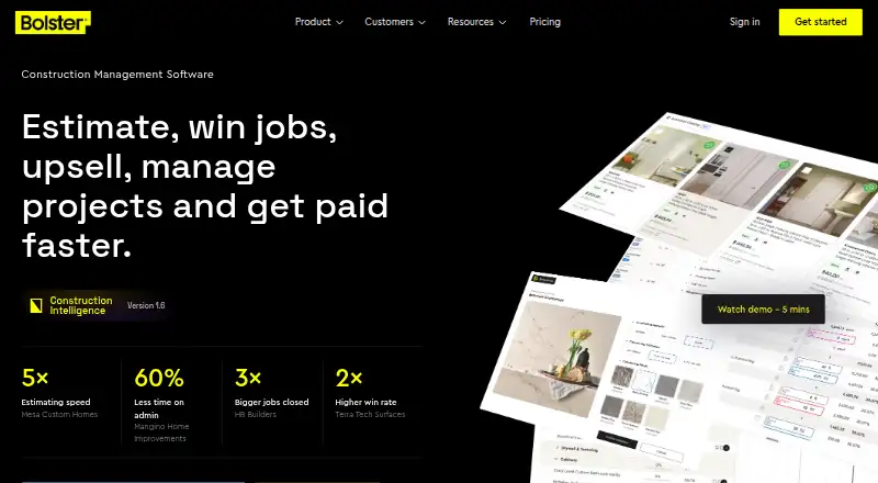 Bolster's own site