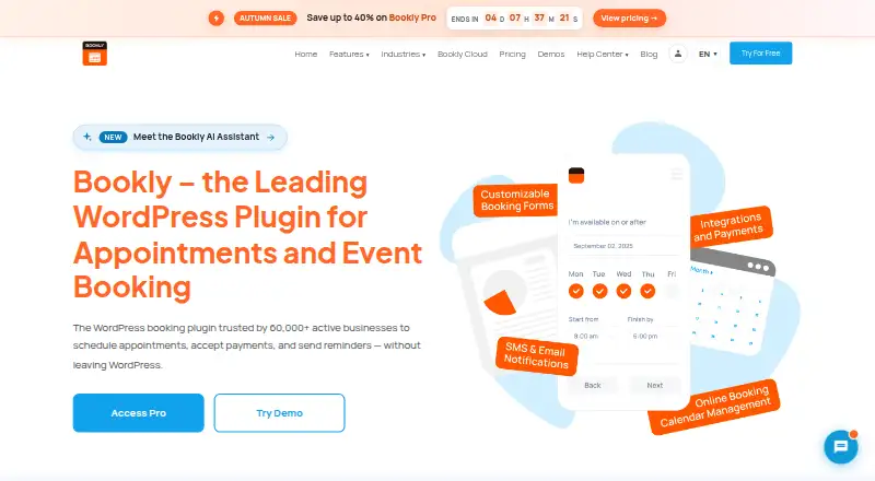Bookly's own site