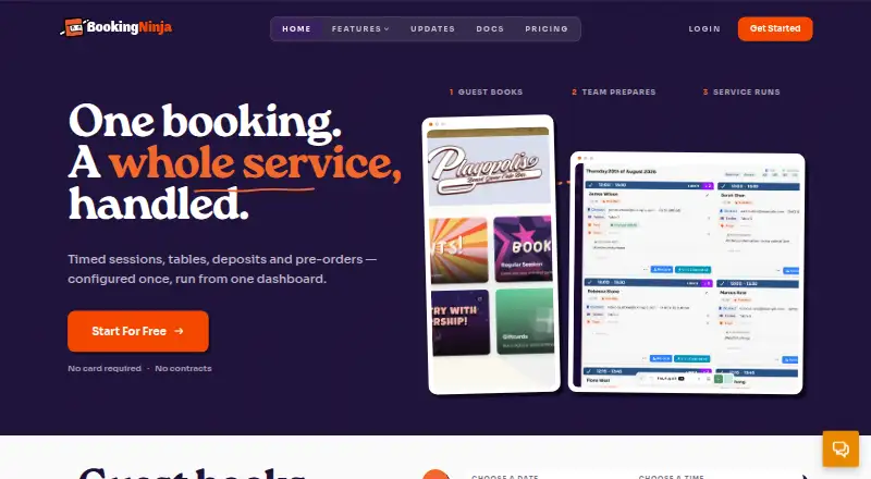 BookingNinja's own site