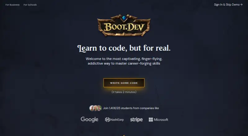 Boot.dev's own site