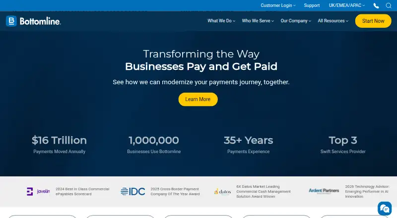 Bottomline Digital Banking IQ's own site