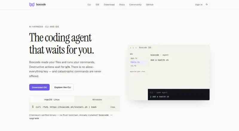 Boxcode's own site