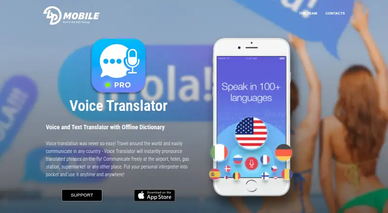 Voice Translator: AI Translate's own site