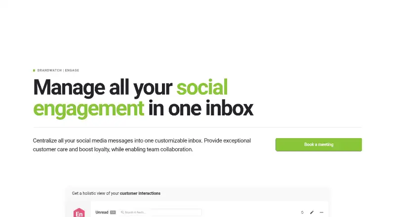 Brandwatch Engage's own site