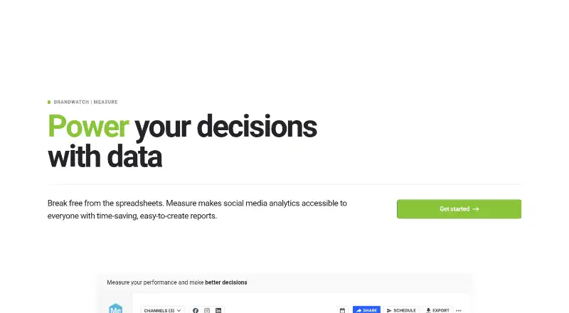 Brandwatch Measure's own site