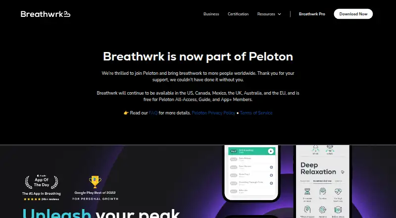 Breathwrk's own site