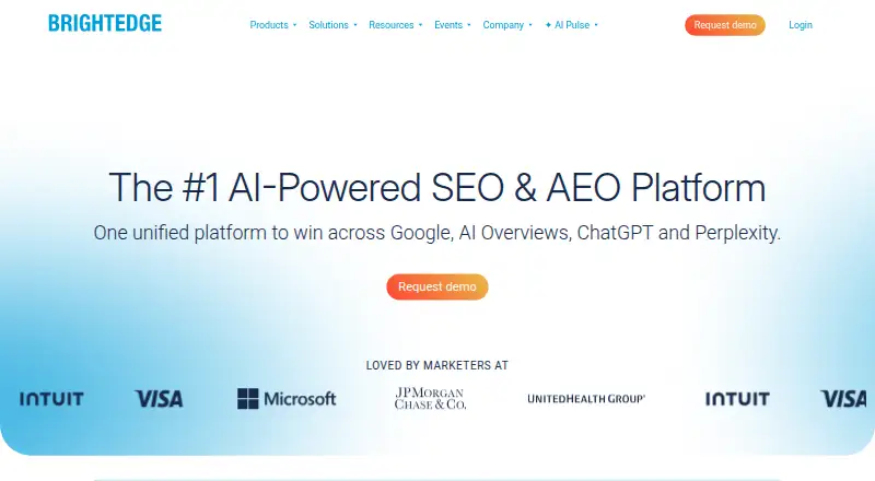BrightEdge's own site