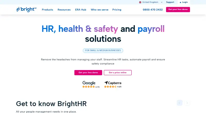 BrightHR's own site