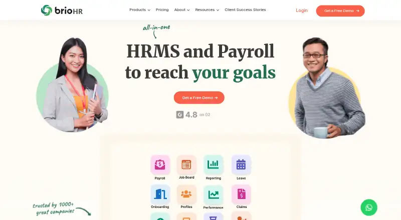 BrioHR's own site