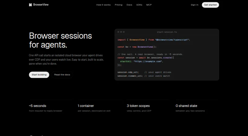 BrowserView's own site