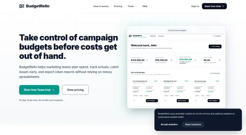 BudgetRelio's own site