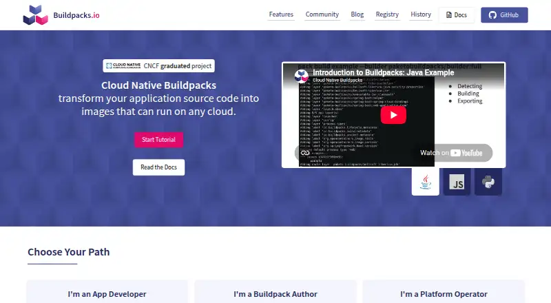 Cloud Native Buildpacks Lifecycle's own site