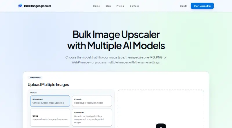 Bulk Image Upscaler's own site