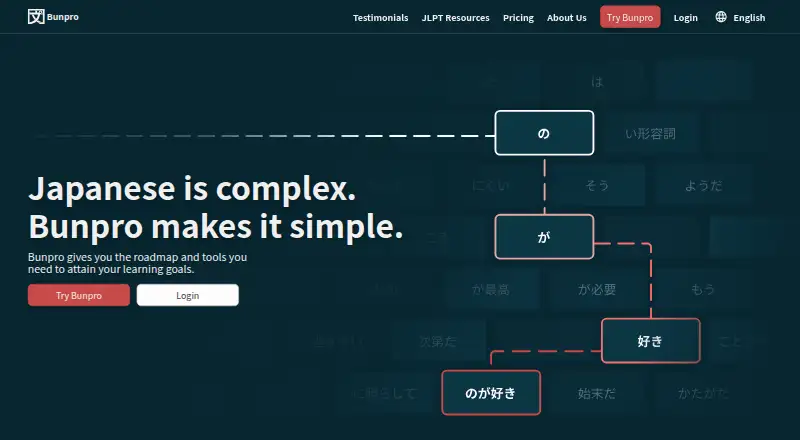 Bunpro's own site