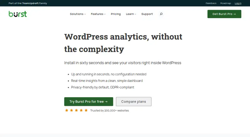 Burst Statistics's own site