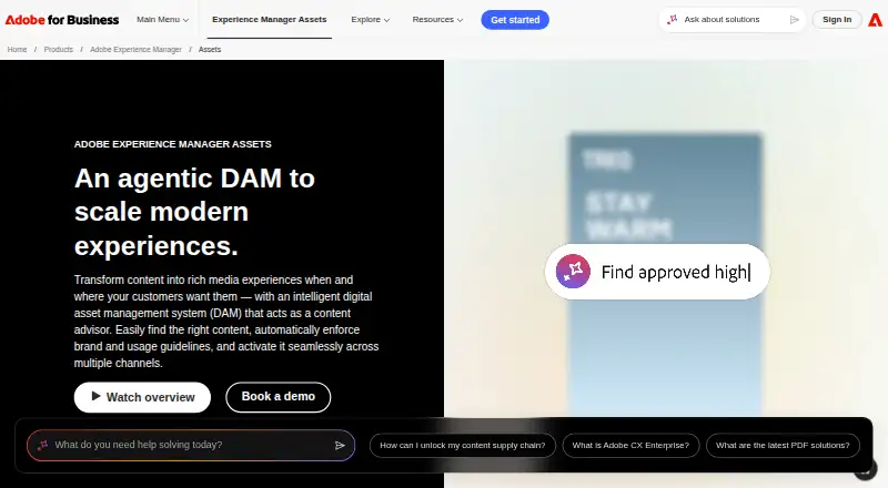 Adobe Experience Manager Assets's own site