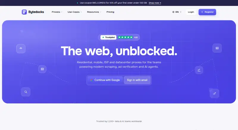 Bytedocks's own site