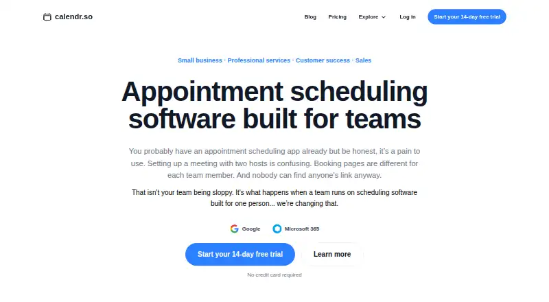 Calendr.so's own site
