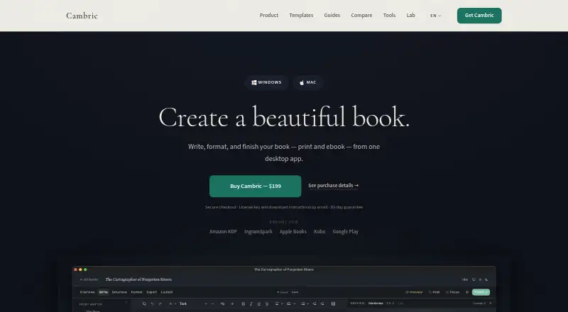 Cambric's own site