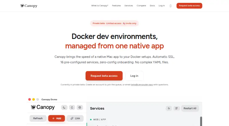 Canopy's own site