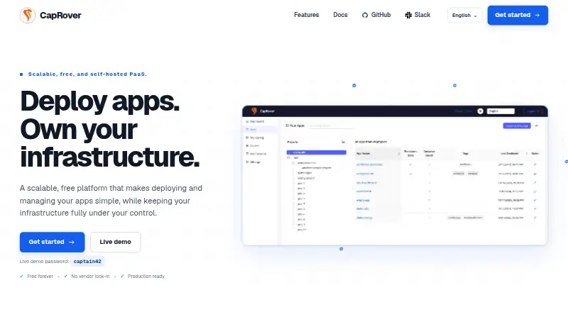 CapRover's own site