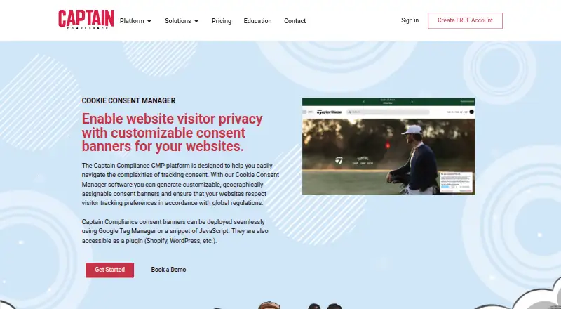 Captain Compliance Cookie Consent Manager's own site