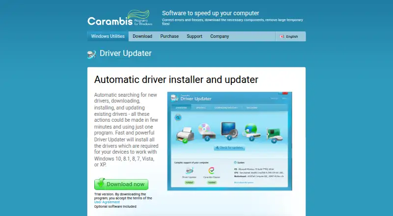 Carambis Driver Updater's own site