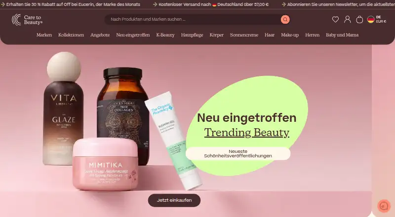 Care to Beauty's own site