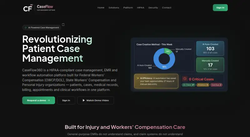 CaseFlow360's own site