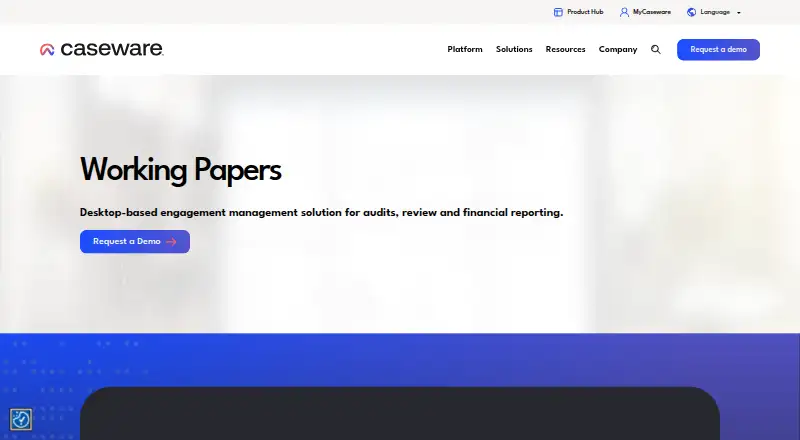 Caseware Working Papers's own site
